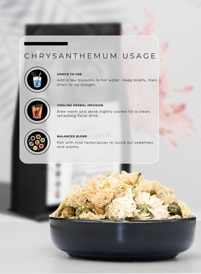 AWAFI MILL Tribute Chrysanthemum 500g | Huangshan Gong Ju | Whole Dried Blooms for Floral Infusion - Image 2